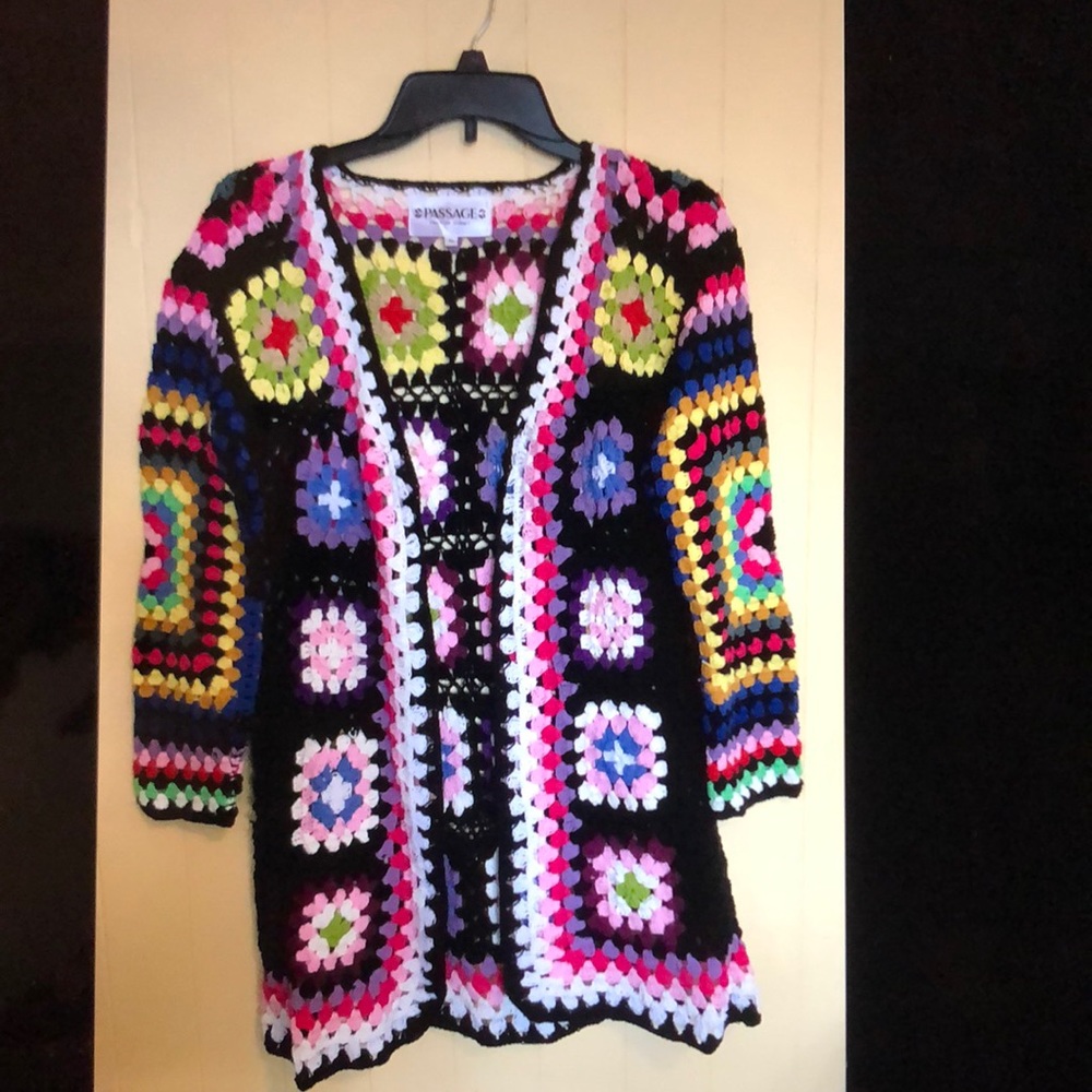 Crochet sweater patchwork